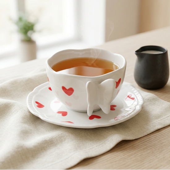 Porcelain Mug & Saucer
